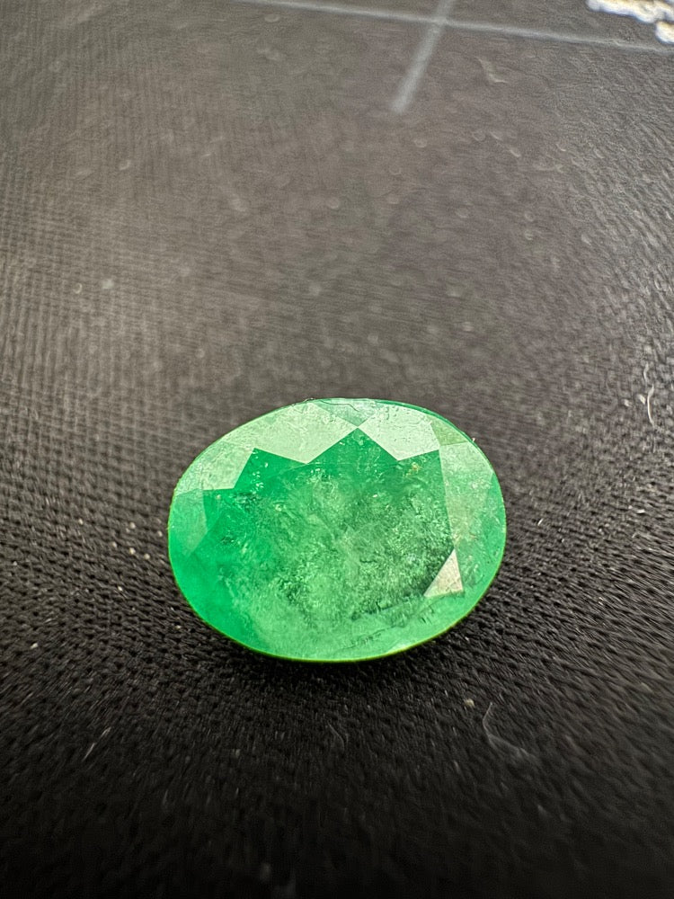 2.37 carat oval cut Cosquez mine Colombian Emerald