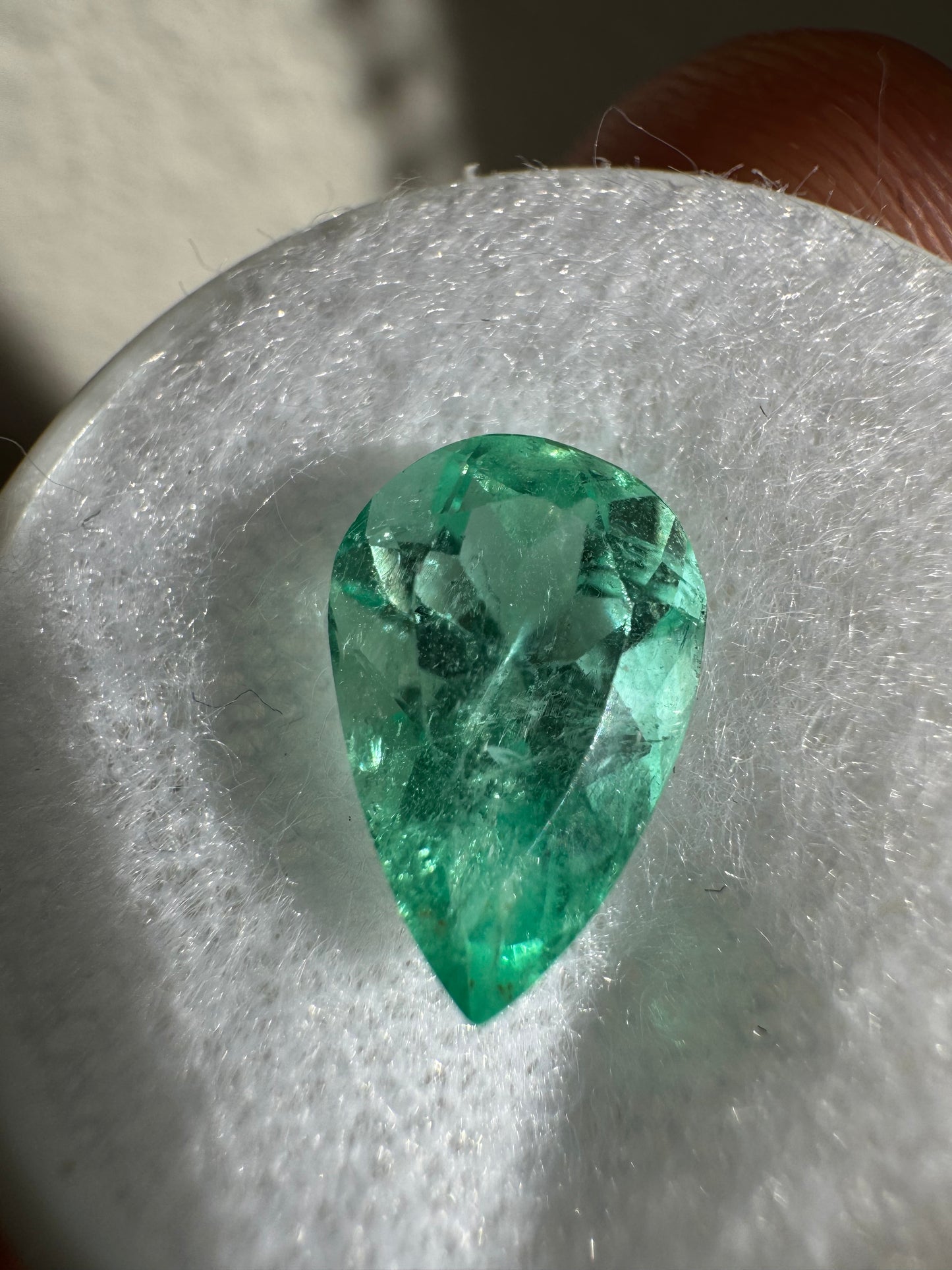 1.97 CARAT PEAR CUT COLOMBIAN EMERALD