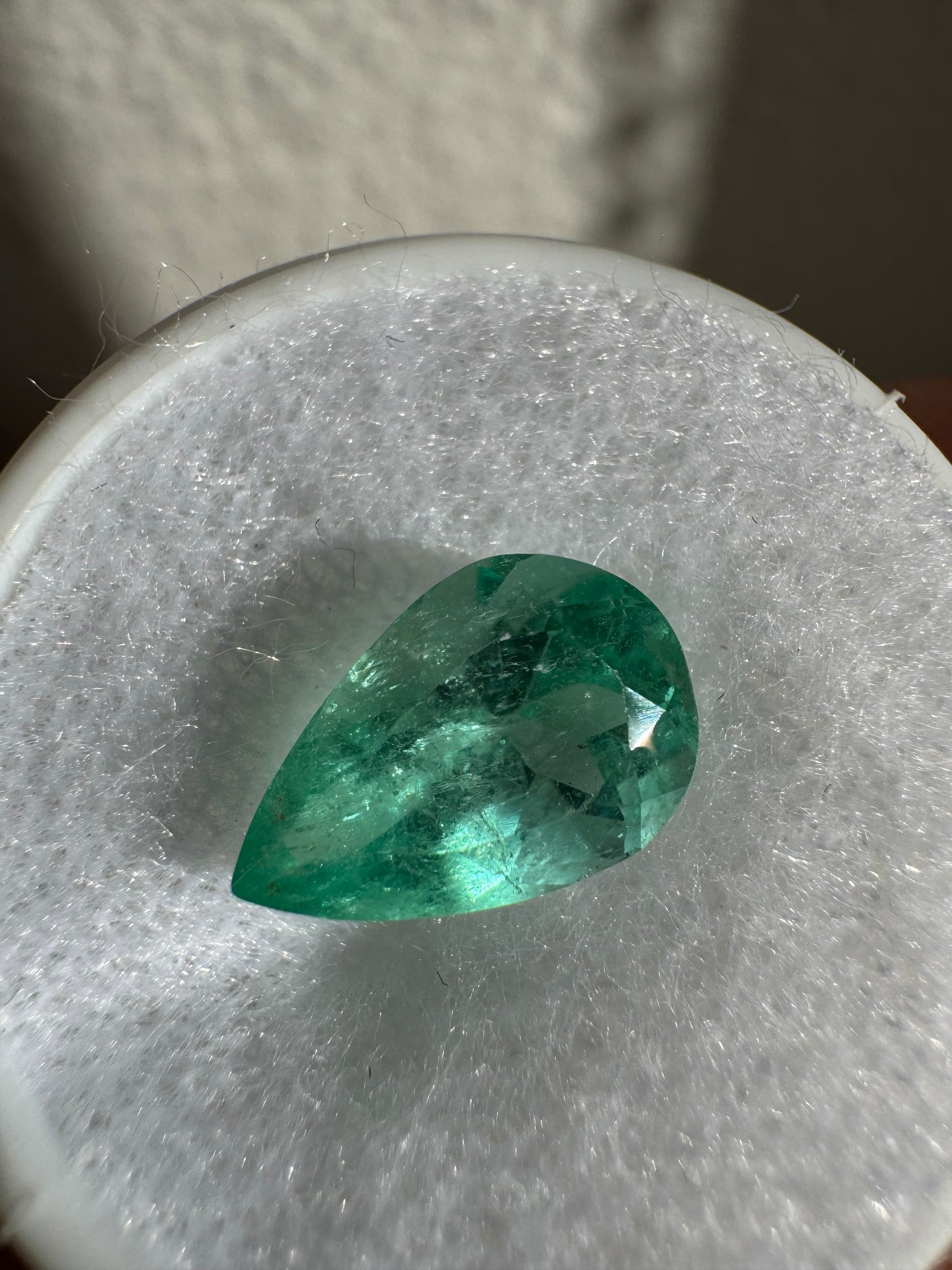 1.97 CARAT PEAR CUT COLOMBIAN EMERALD