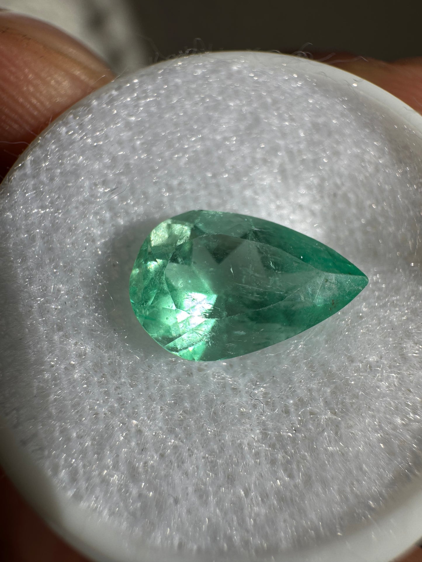 1.97 CARAT PEAR CUT COLOMBIAN EMERALD