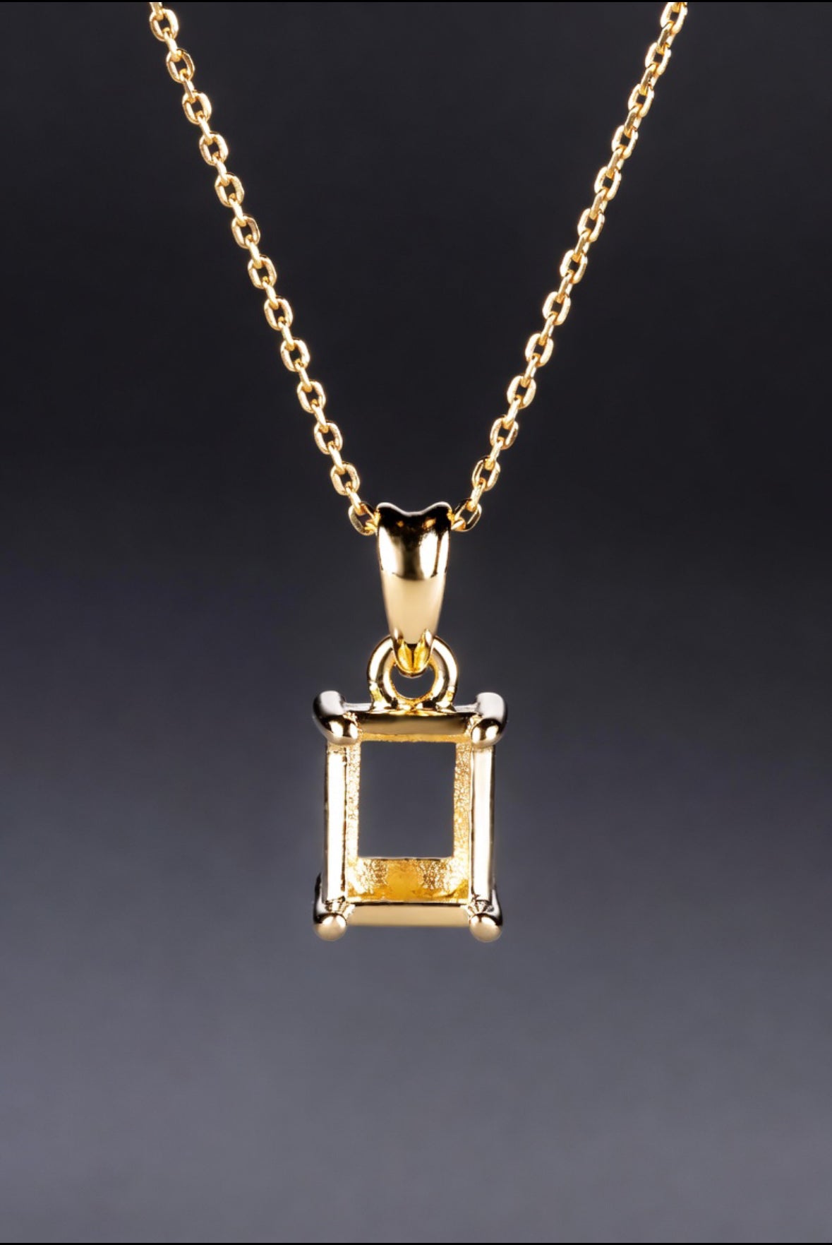 1.38 carat Colombian emerald with 14k pendant and chain