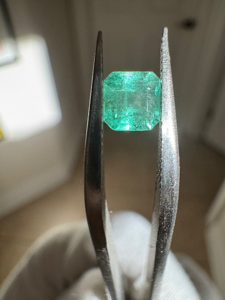 1.48 TOTAL CARAT WEIGHT PAIR OF COSQUEZ MINE COLOMBIAN EMERALDS