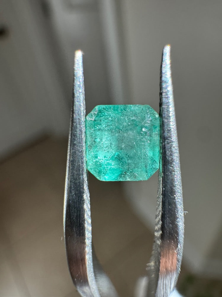 1.48 TOTAL CARAT WEIGHT PAIR OF COSQUEZ MINE COLOMBIAN EMERALDS