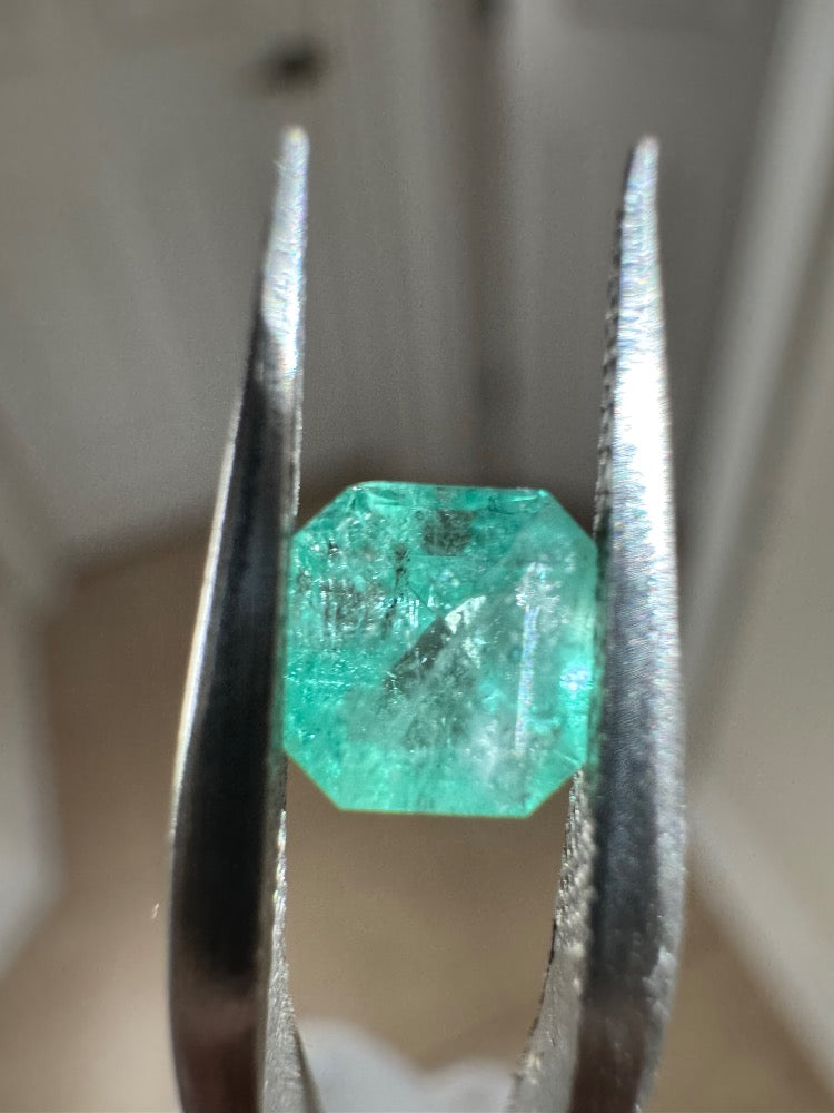 1.48 TOTAL CARAT WEIGHT PAIR OF COSQUEZ MINE COLOMBIAN EMERALDS