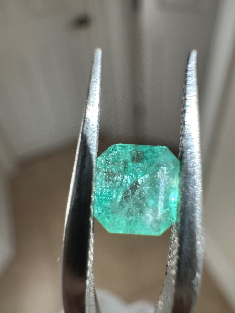 1.48 TOTAL CARAT WEIGHT PAIR OF COSQUEZ MINE COLOMBIAN EMERALDS